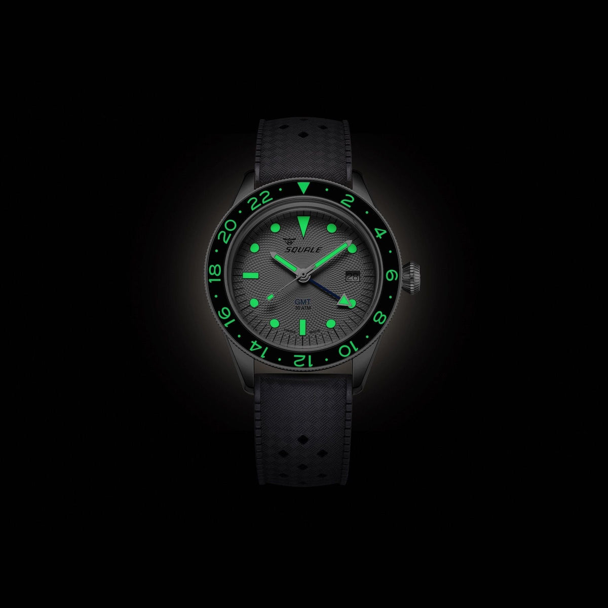 Squale SUB-39 GMT Sharkbelly Grey Guilloche US Exclusive, Squale ref SUB-39ERG.HT, product image 5