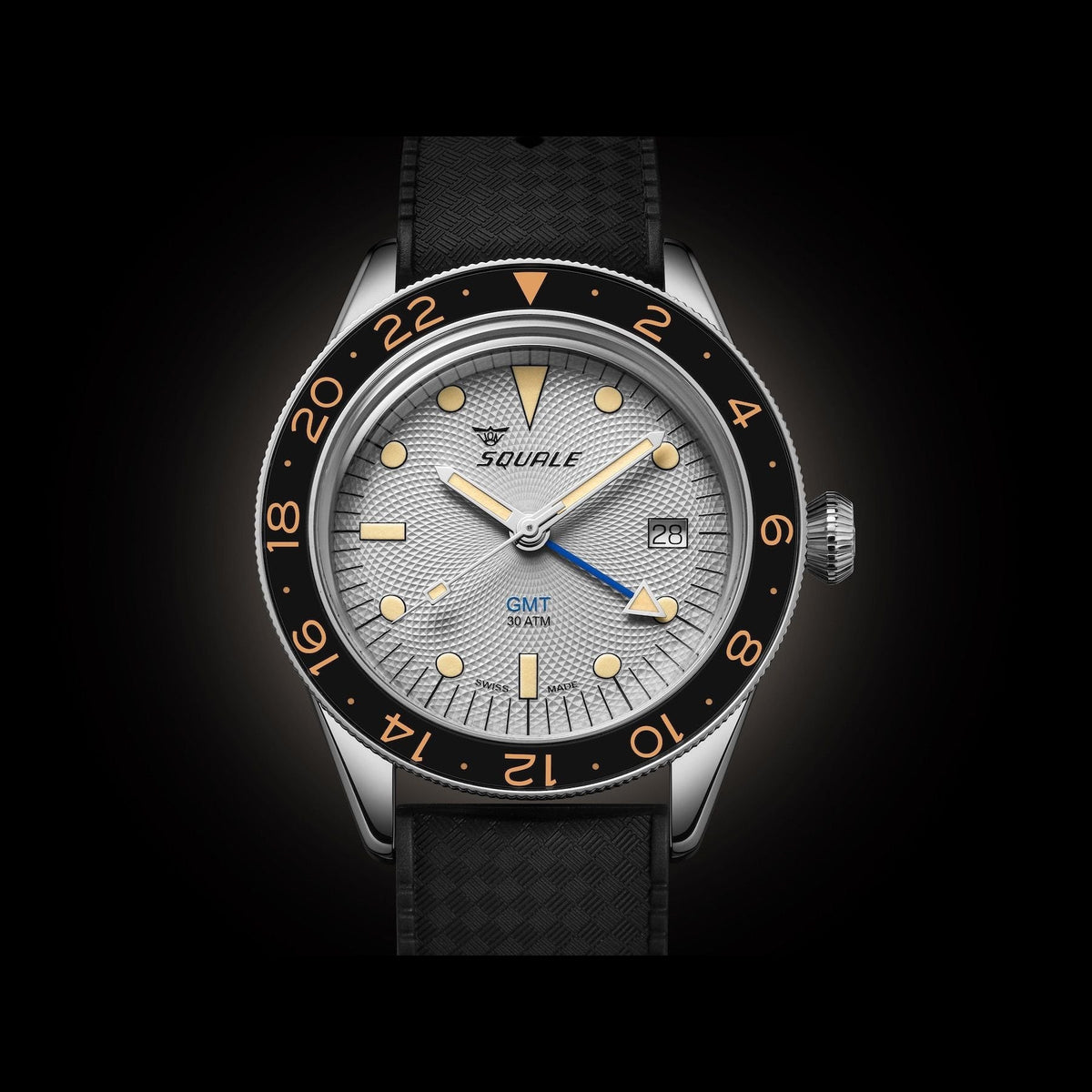 Squale SUB-39 GMT Sharkbelly Grey Guilloche US Exclusive, Squale ref SUB-39ERG.HT, product image 6