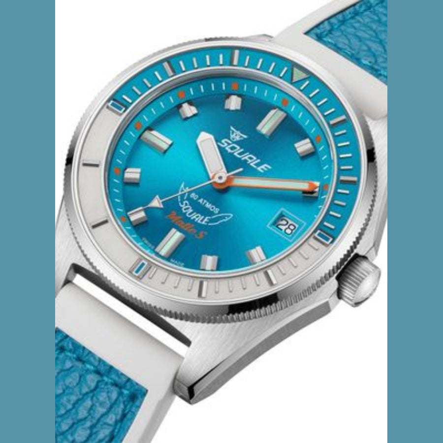 Squale Matic S Light Blue HydroLeather, Squale ref MATICLBWLB.RLWLB, product image 6