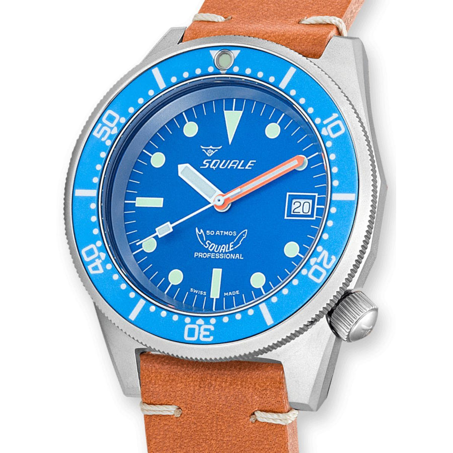 Squale 1521 Classic Blue Sand Blasted Strap, Squale ref 1521BLUEBL.PC, product image 4