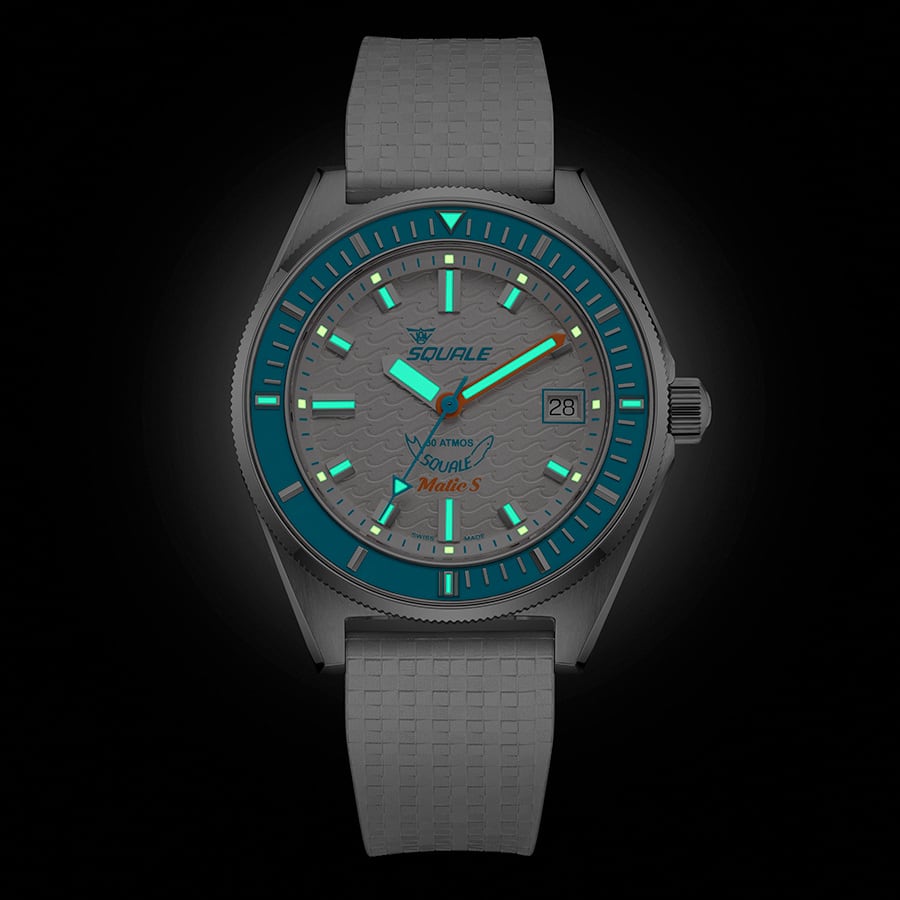 Squale Matic S White Mosaic Rubber, Squale ref MATICLBWT.MRWT, product image 5