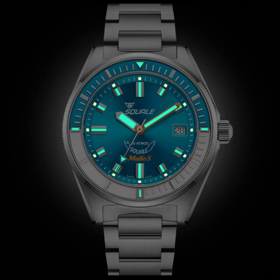 Squale Matic S Light Blue Bracelet, Squale ref MATICLBWLB.SSBX, product image 5