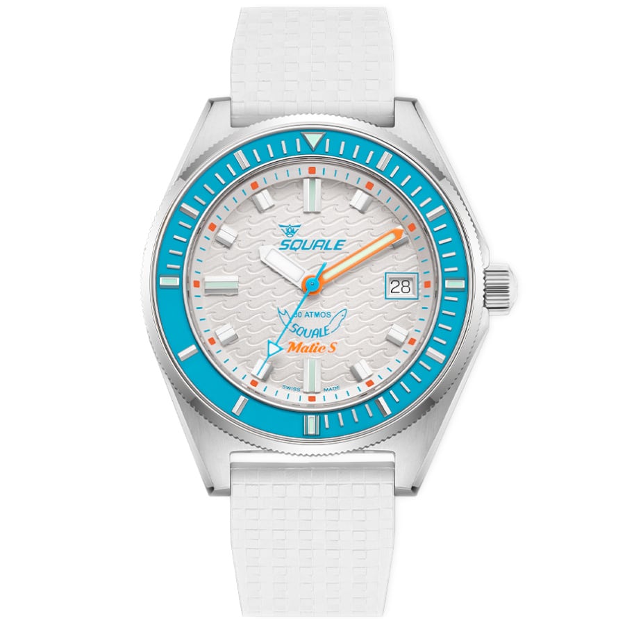 Squale Matic S White Mosaic Rubber, Squale ref MATICLBWT.MRWT, product image 1