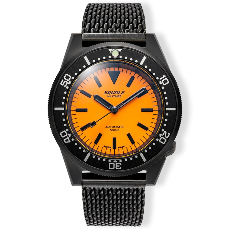 Squale 1521 Full Luminous Orange Militaire Bracelet, Squale ref 1521DLCFOR.MEPVD20, product image 1