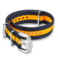 Squale Black And Orange Fabric Strap 20, Squale ref CNABOACC20, product image 1