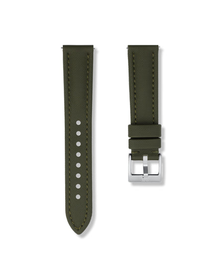 Army Green Sailcloth Strap 21mm