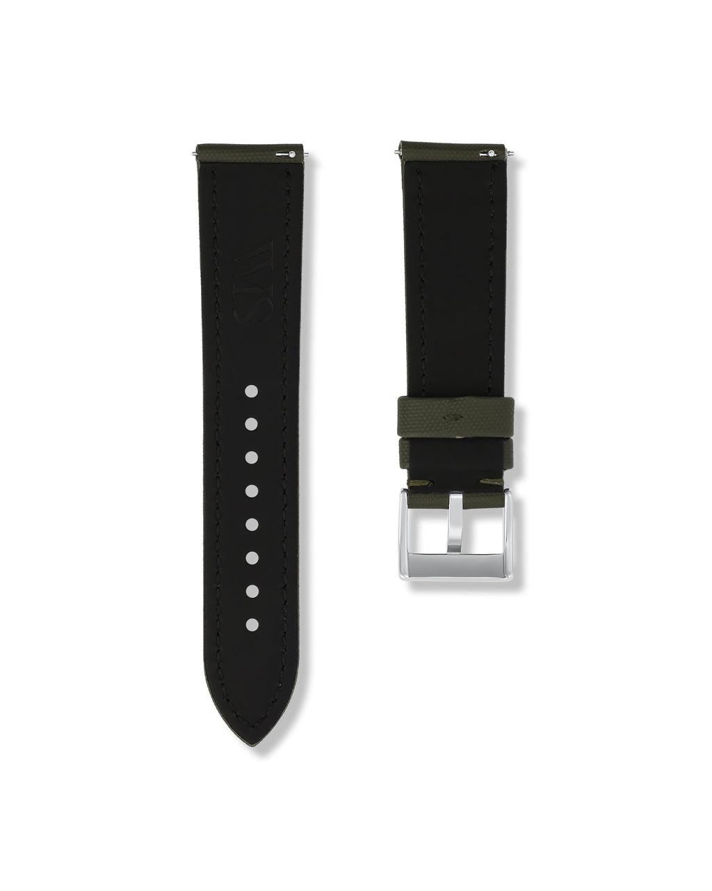 Army Green Sailcloth Strap 22mm