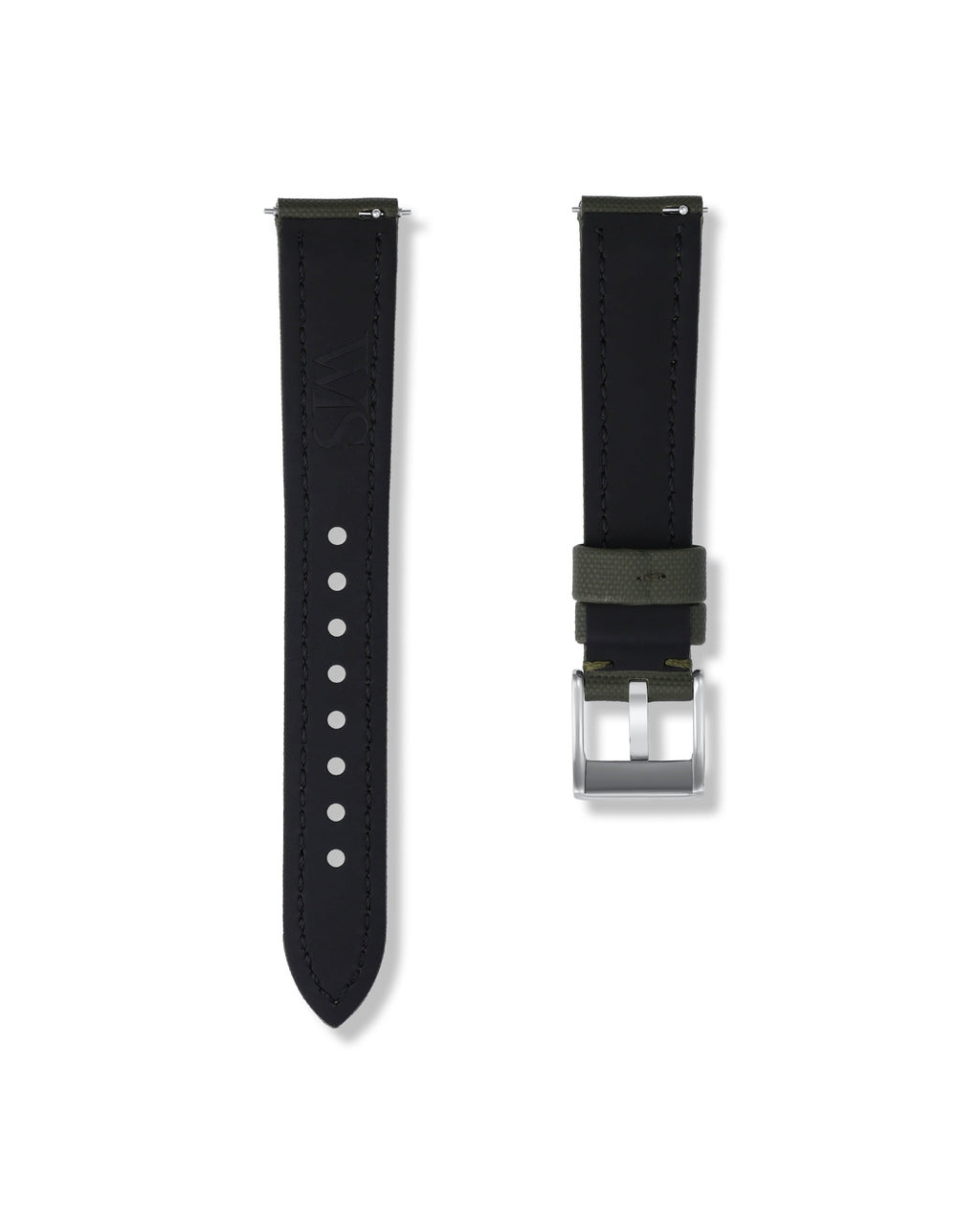 Army Green Sailcloth Strap 18mm