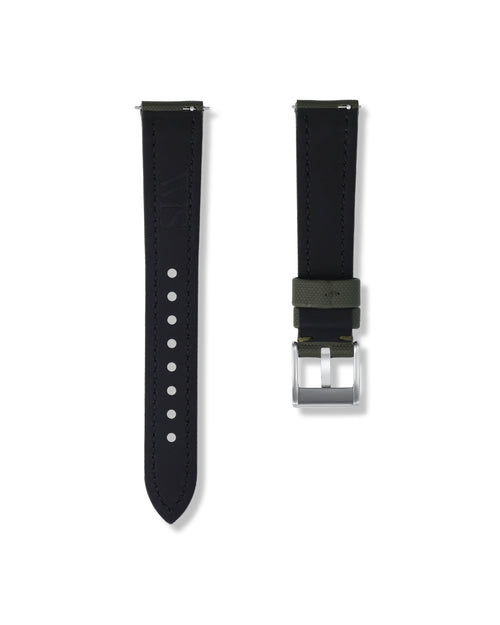 Army Green Sailcloth Strap 18mm