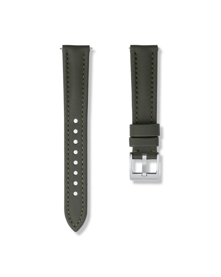 Army Green Sailcloth Strap 19mm