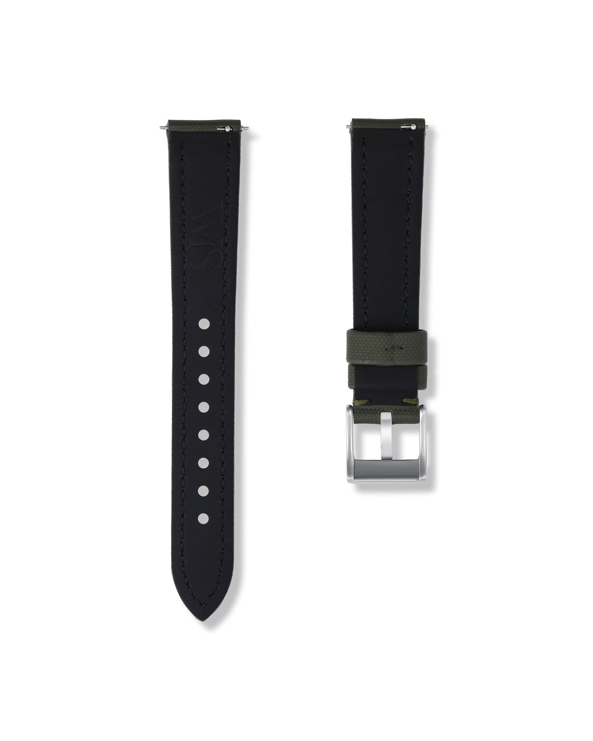 Army Green Sailcloth Strap 19mm