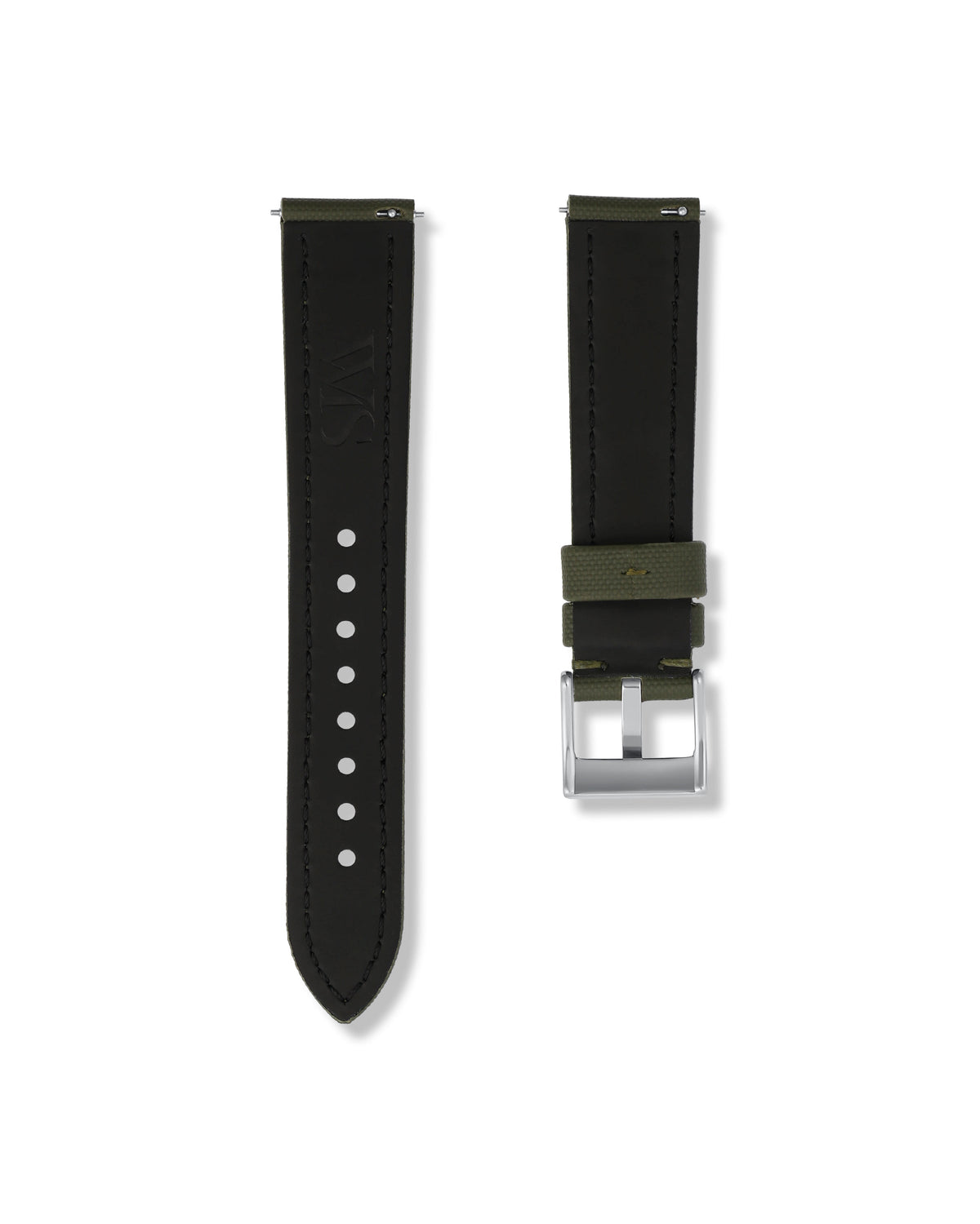 Army Green Sailcloth Strap 20mm