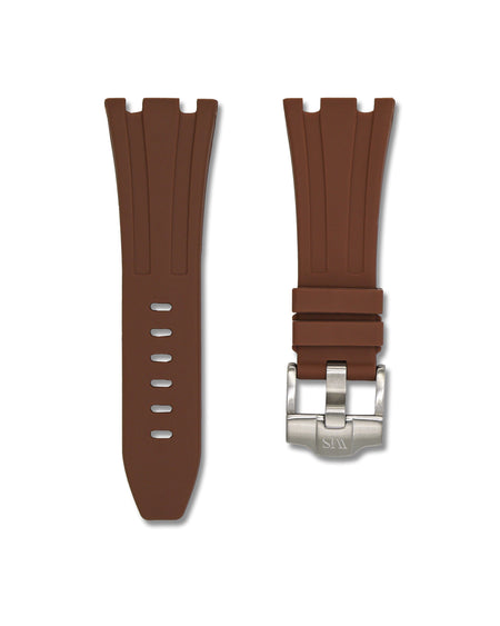 Espresso Brown - Rubber Watch Strap For Audemars Piguet Royal Oak Offshore 42mm