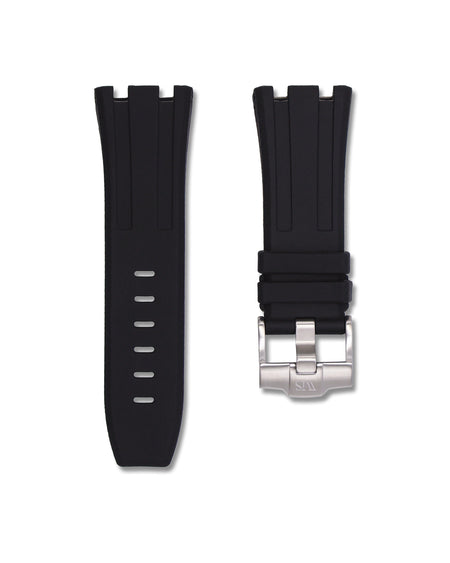 Tuxedo Black - Rubber Watch Strap For Audemars Piguet Royal Oak Offshore 44mm