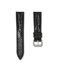 Black Bespoke Ostrich Shin Leather Watch Strap 24mm