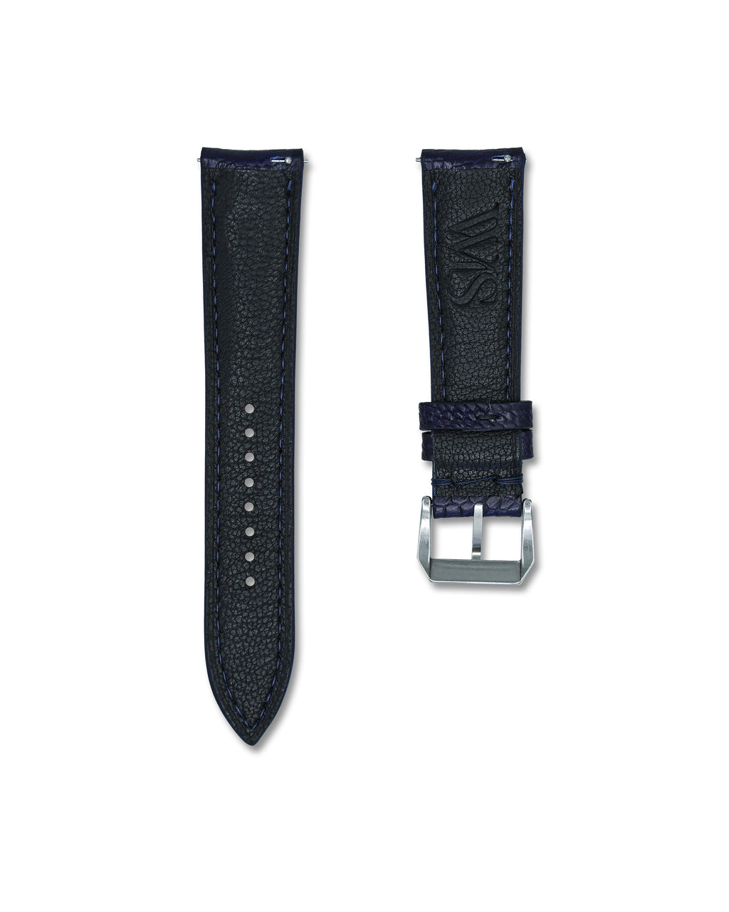 Midnight Blue Bespoke Ostrich Shin Leather Watch Strap 22mm