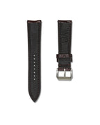 Chocolate Burgundy Brown Bespoke Ostrich Shin Leather Watch Strap 24mm
