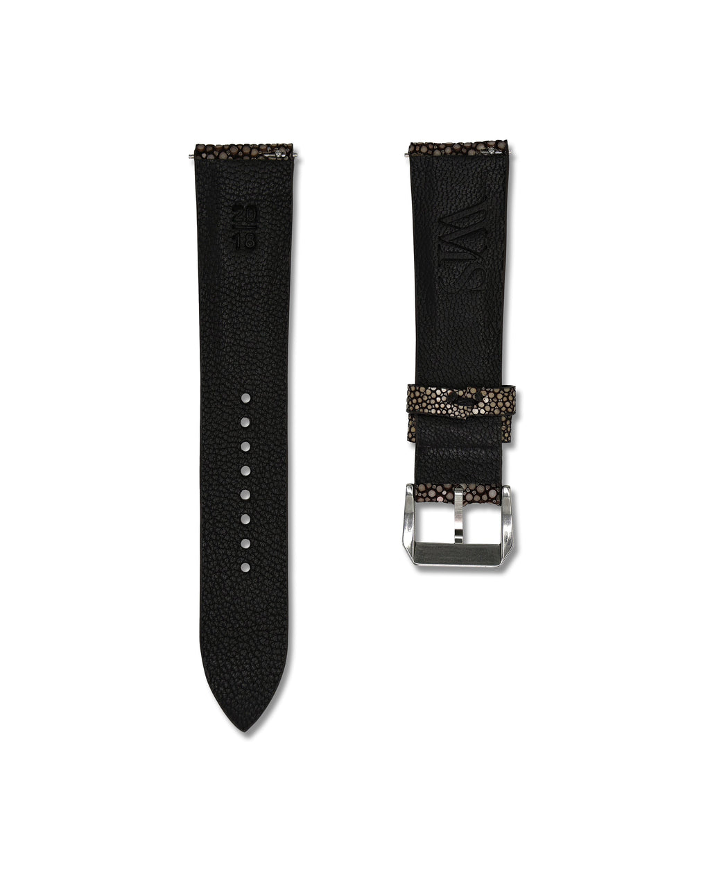 Brown Bespoke Stingray Leather Watch Strap 22mm