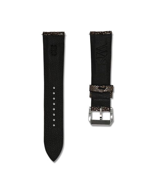 Brown Bespoke Stingray Leather Watch Strap 22mm