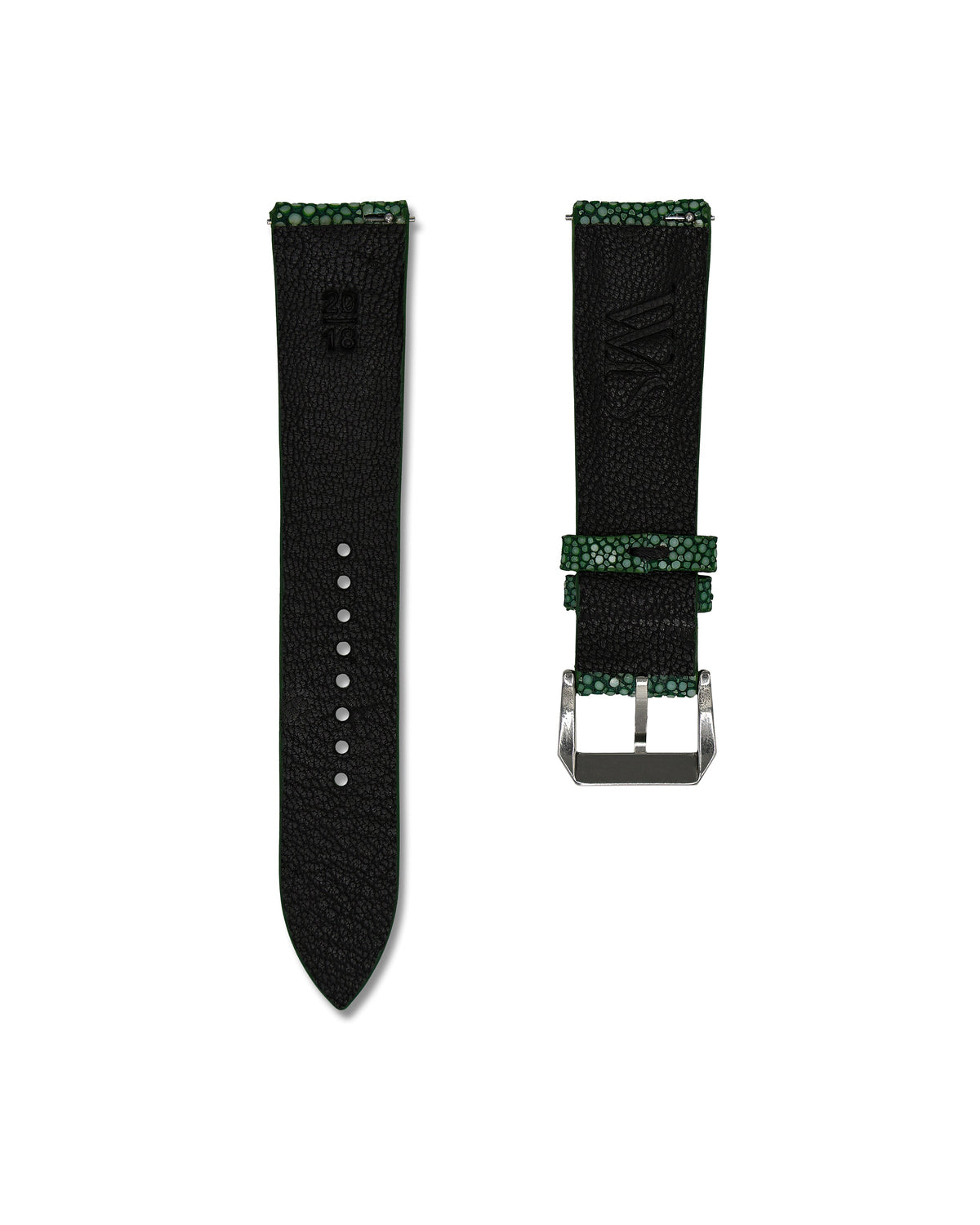 Green Bespoke Stingray Leather Watch Strap 22mm