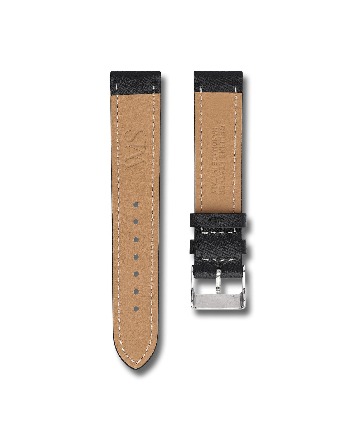 Tuxedo Black Saffiano Leather Watch Strap 20mm