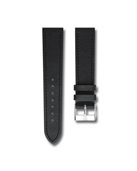 Tuxedo Black Saffiano Leather Watch Strap 20mm