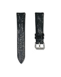 Black Bespoke Stingray Leather Watch Strap 20mm