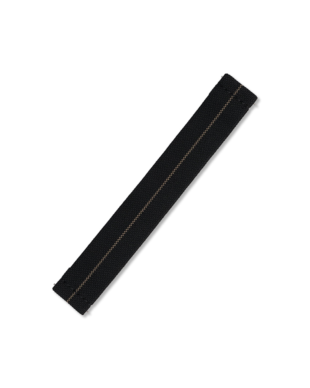 Black with Brown Stripe Elastic Watch Strap 22mm