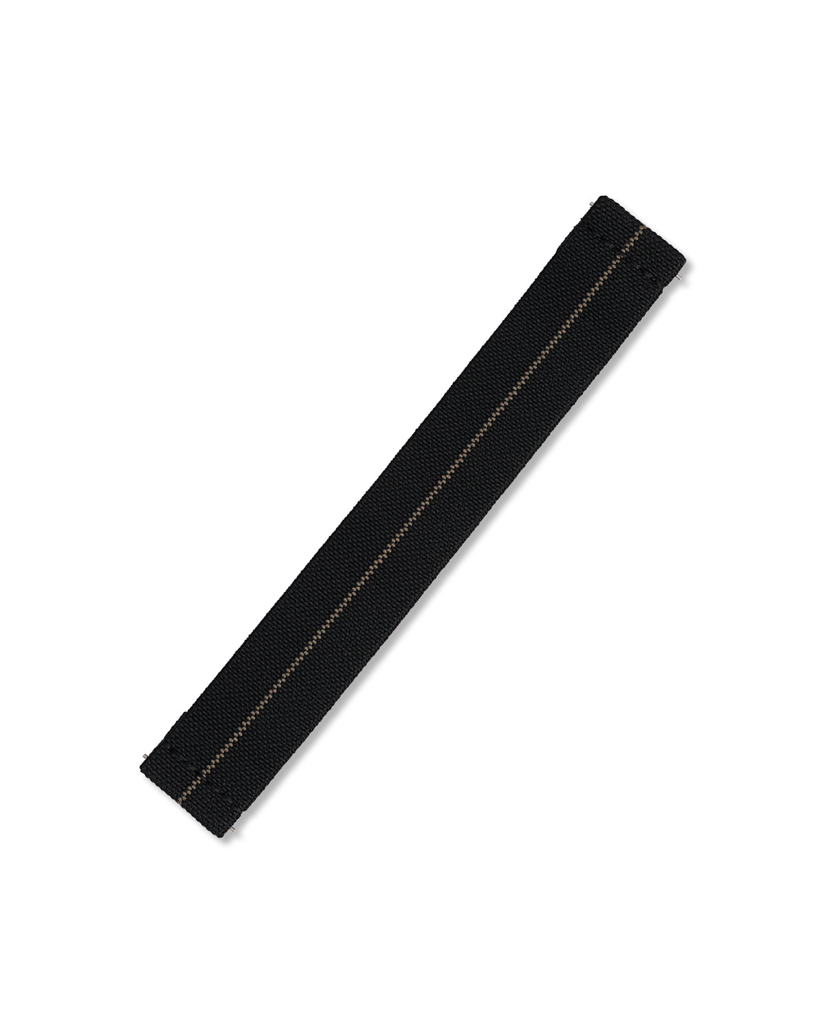 Black with Brown Stripe Elastic Watch Strap 22mm