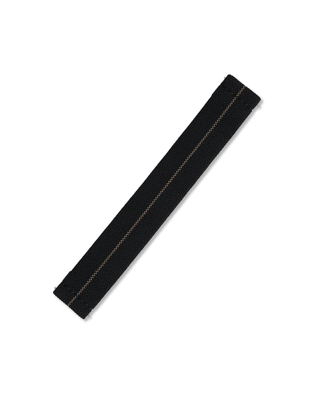 Black with Brown Stripe Elastic Watch Strap 22mm