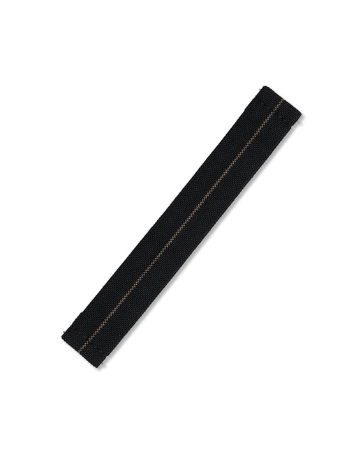Black with Brown Stripe Elastic Watch Strap 22mm