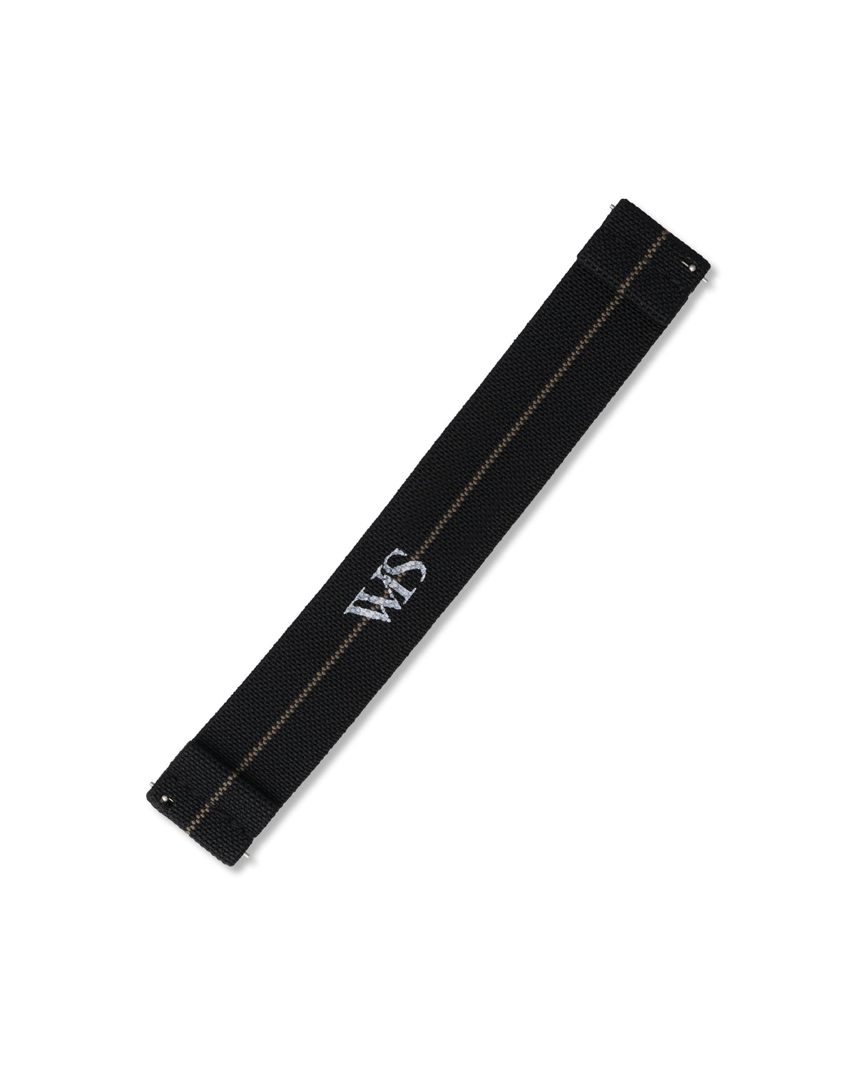 Black with Brown Stripe Elastic Watch Strap 22mm