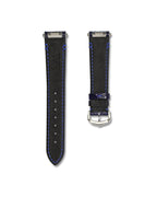 Midnight Blue Crocodile Leather Watch Strap For Cartier Santos