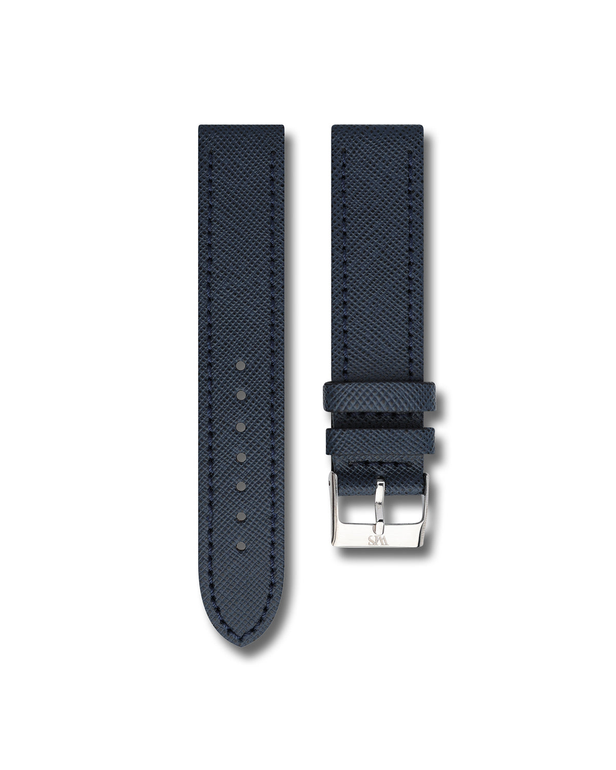 Midnight Blue Saffiano Leather Watch Strap 20mm