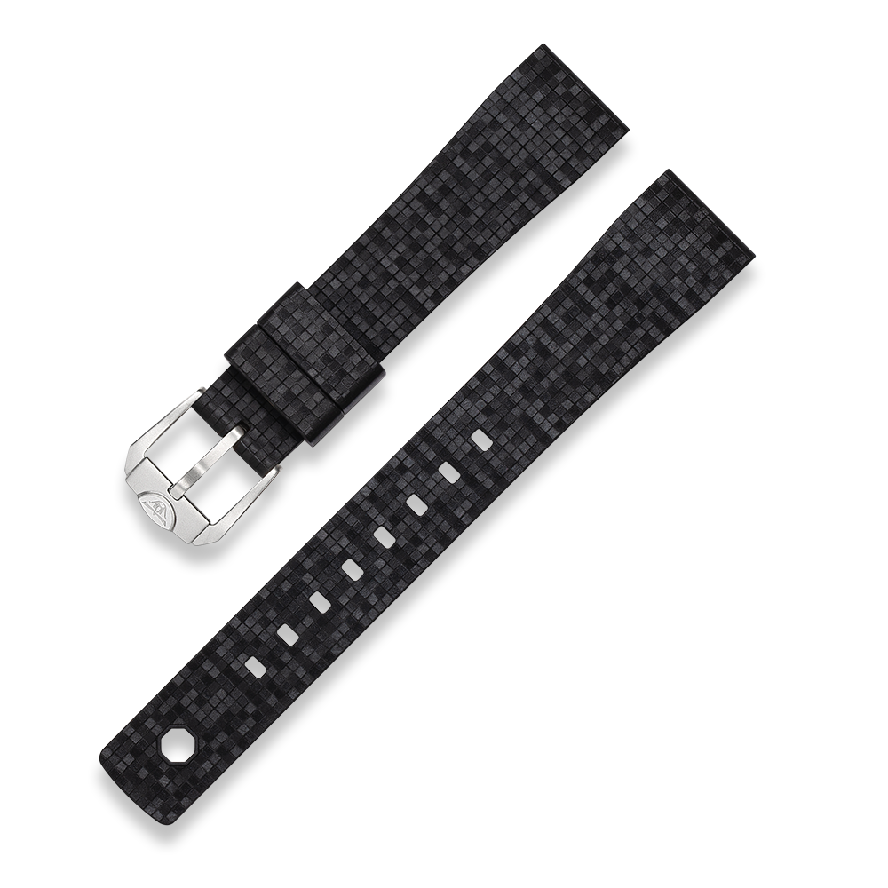 Squale Black Mosaic Rubber 19, Squale ref CIMOSRBK19, product image 1