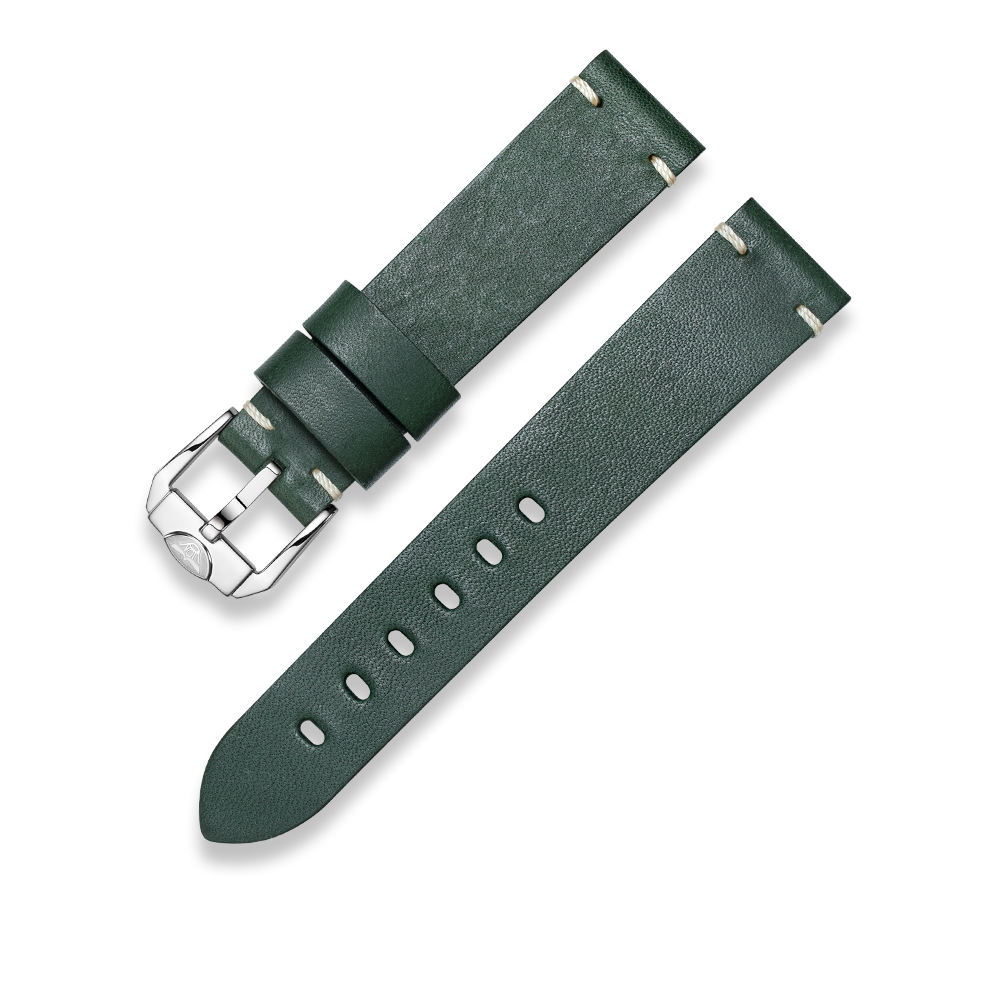 Squale Handmade Green Leather Strap 20, Squale ref CINCUOGR20, product image 1
