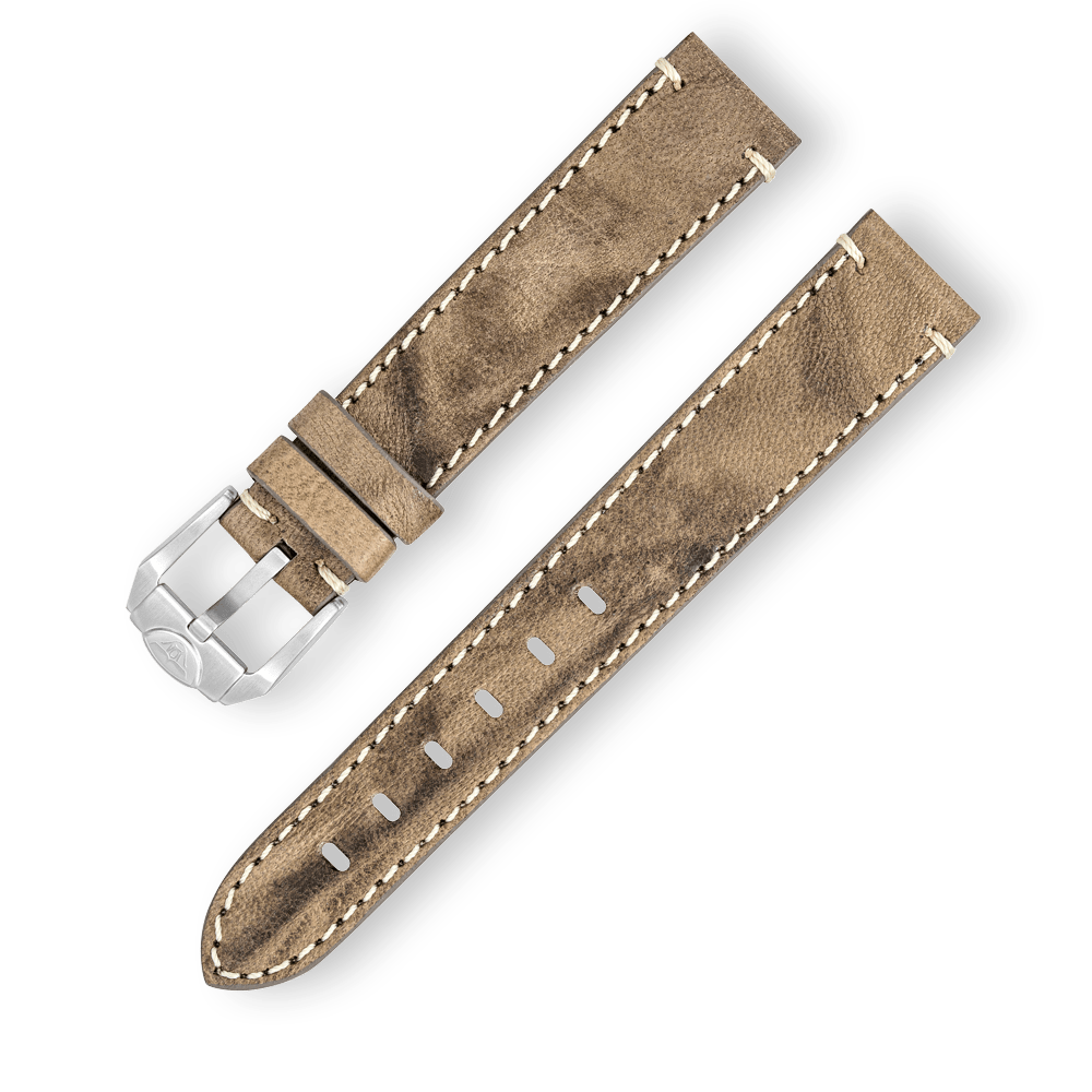 Squale Stitched Leather Brown Strap 18Mm, Squale ref CINLEBW18-16SA, product image 1