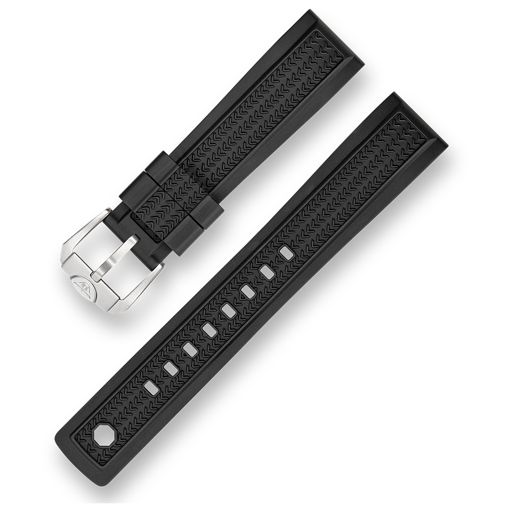 Squale Von Buren Pro Rubber Strap 20, Squale ref CIVO20BK, product image 1