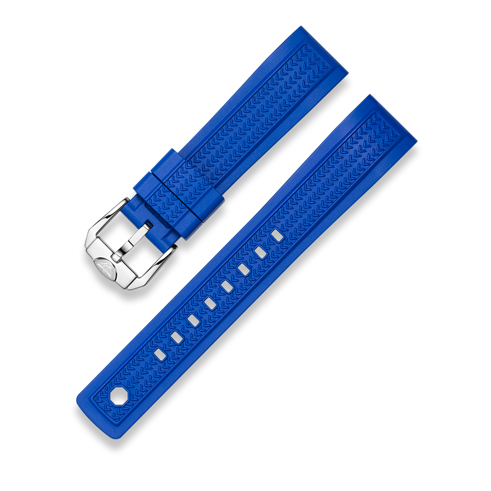 Squale Von Buren Pro Blue Rubber Strap 20, Squale ref CIVO20BL, product image 1