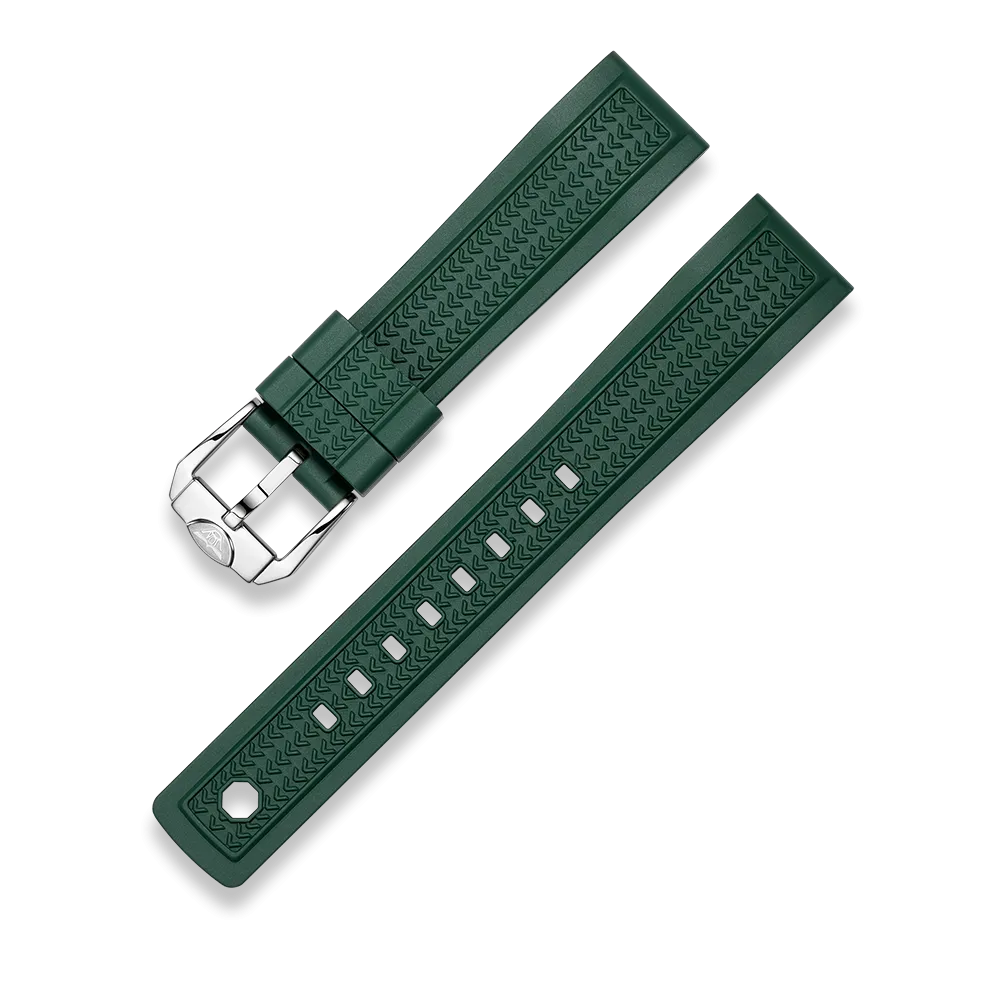 Squale Von Buren Pro Green Rubber Strap 20, Squale ref CIVO20GR, product image 1