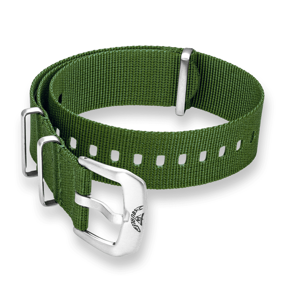 Squale Green Fabric Strap 22, Squale ref CNAGR22, product image 1