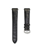 Onyx Black Crocodile Leather Watch Strap For Cartier Santos