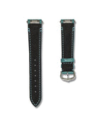 Turquoise Crocodile Leather Watch Strap For Cartier Santos