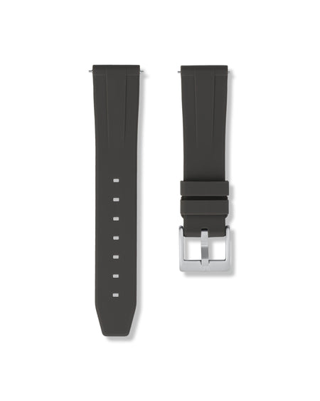 Charcoal Grey Quick Release Rubber Strap 21mm