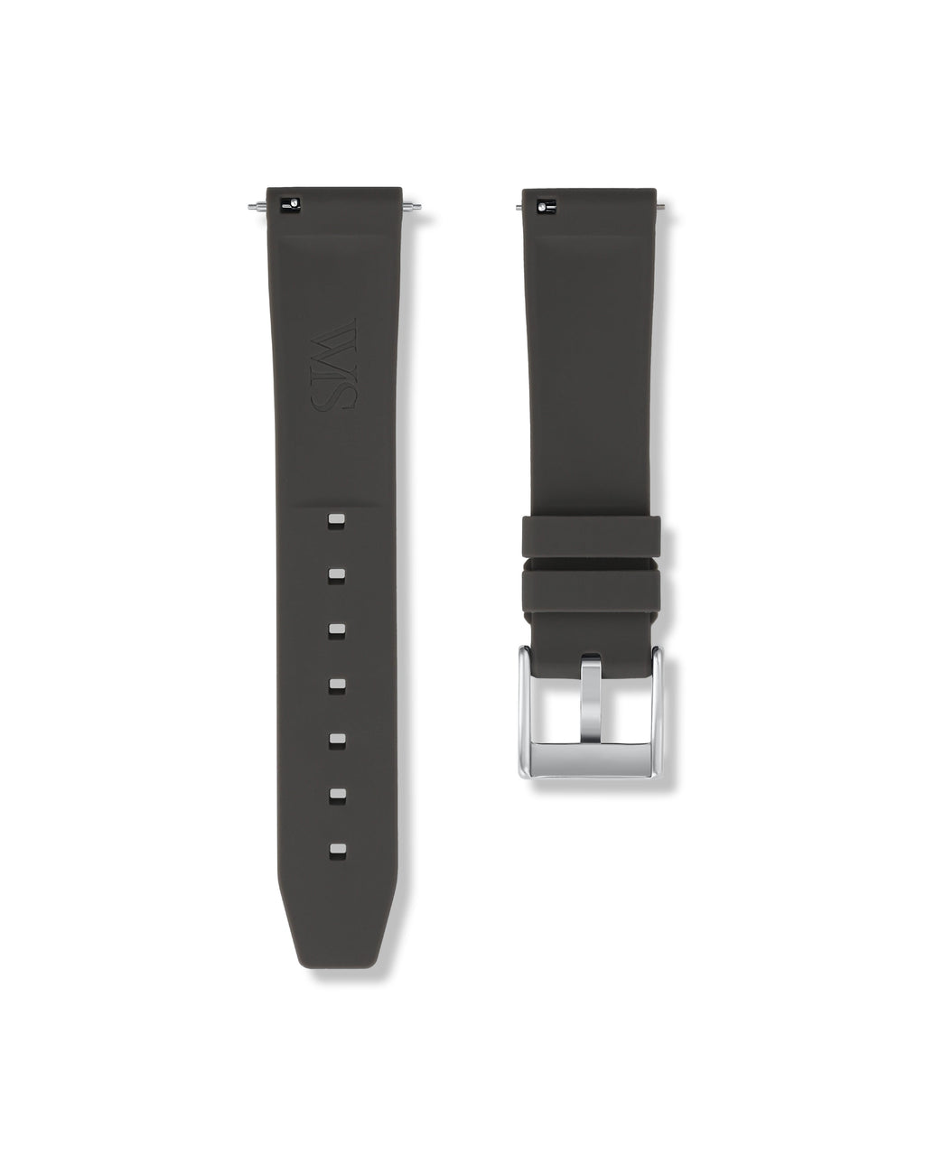 Charcoal Grey Quick Release Rubber Strap 24mm