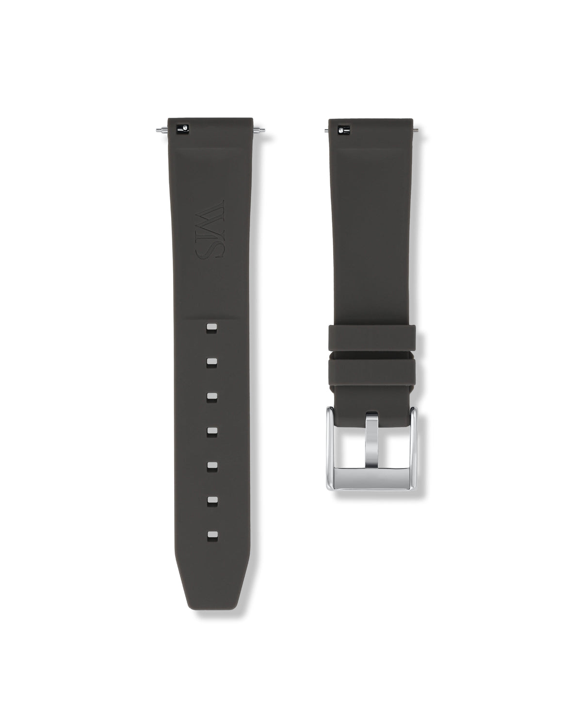 Charcoal Grey Quick Release Rubber Strap 24mm