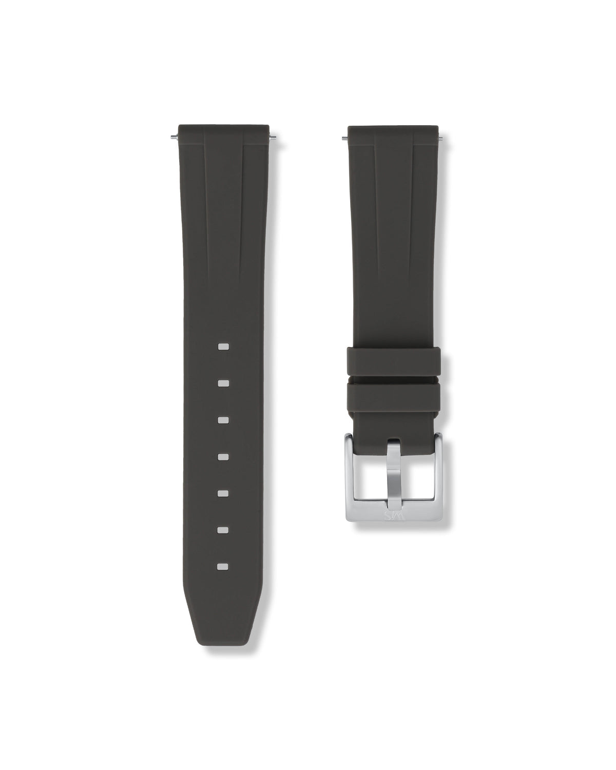 Charcoal Grey Quick Release Rubber Strap 18mm