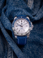 Denim Blue Jean Leather Watch Strap 22mm