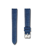Denim Blue Jean Leather Watch Strap 18mm
