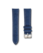 Denim Blue Jean Leather Watch Strap 22mm